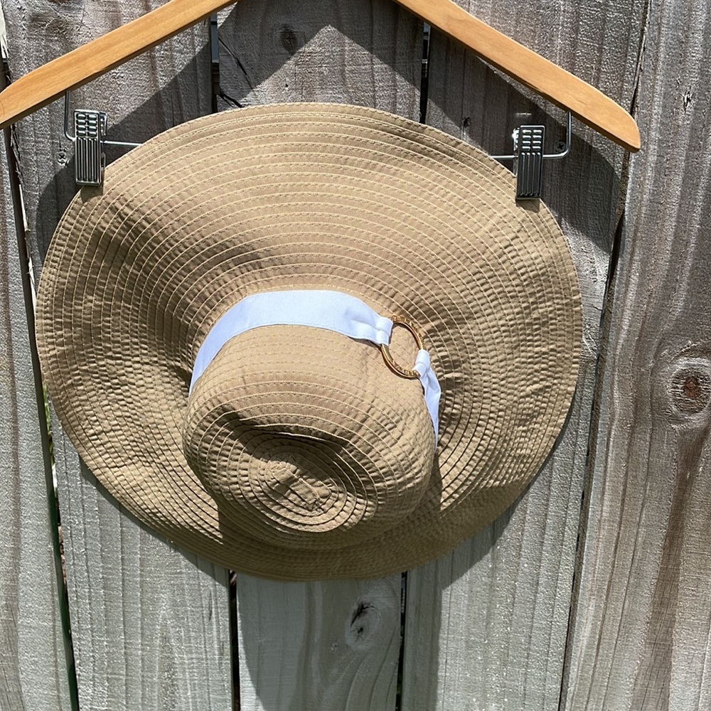 Lauren Ralph Lauren Sun Wide Brim Hat Sz M EUC - Picture 2 of 5